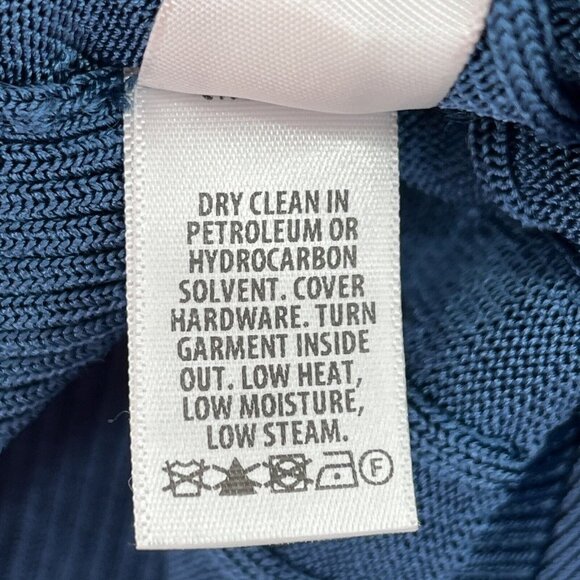 St. John Knit Women's Cardigan Blue Large V‎ Neck Long Sleeve - Picture 6 of 7